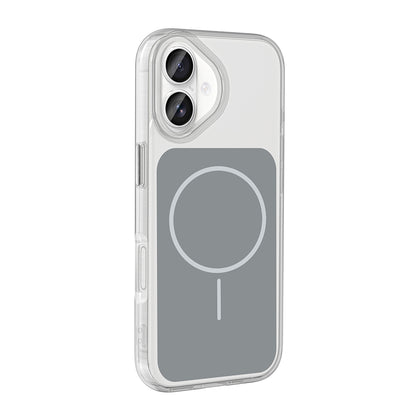 Apple iPhone 17 Kılıf Metal Buton Tasarımlı Zore İkonik Sert Silikon Kapak Turuncu