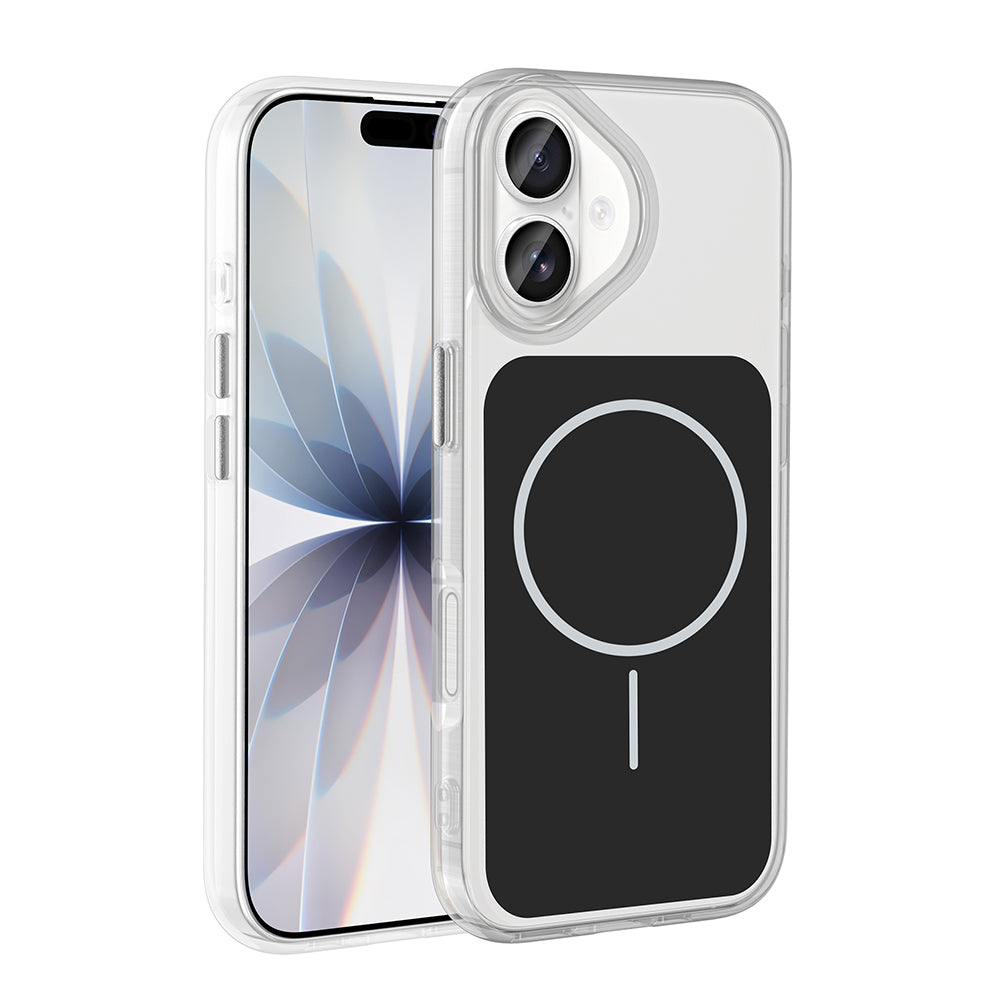 Apple iPhone 17 Kılıf Metal Buton Tasarımlı Zore İkonik Sert Silikon Kapak Siyah