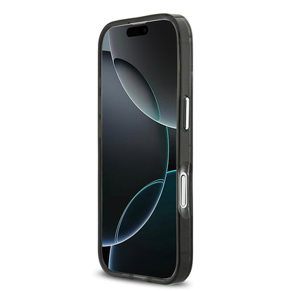 Apple iPhone 17 Kılıf Orjinal Lisanslı M-safe Şarj Özellikli Karl Lagerfeld IML Baskılı Monogram Dizayn Kapak Siyah