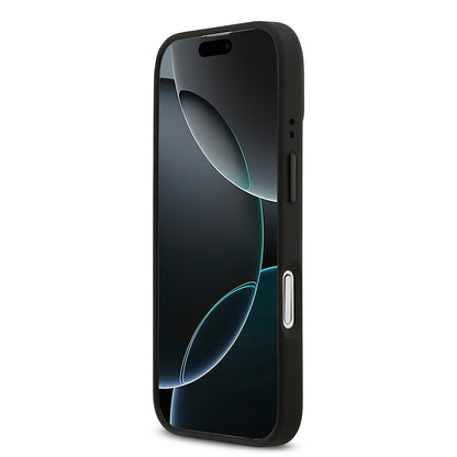 Apple iPhone 17 Kılıf Redbull Orjinal Lisanslı M-safe Şarj Özellikli Kırmızı Halka ve Logo Kabartmalı PU Deri Kapak Lacivert