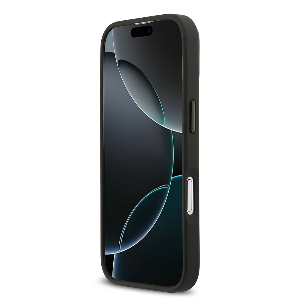 Apple iPhone 17 Kılıf TUMI Orjinal Lisanslı Deri Dikey Kartlıklı Kapak Siyah