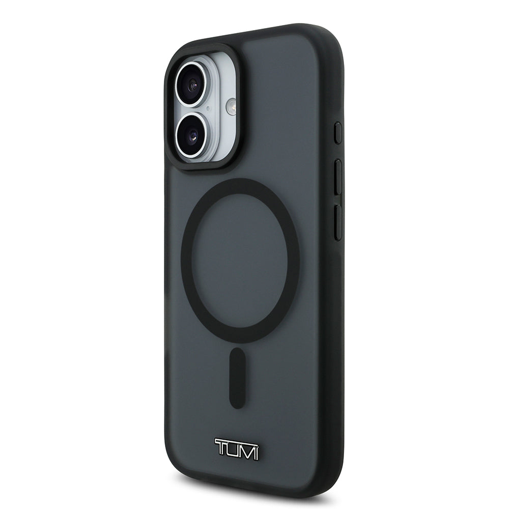 Apple iPhone 17 Kılıf TUMI Orjinal Lisanslı M-safe Şarj Özellikli Buzlu Transparan Kapak Siyah