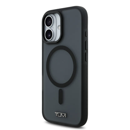 Apple iPhone 17 Kılıf TUMI Orjinal Lisanslı M-safe Şarj Özellikli Buzlu Transparan Kapak Siyah