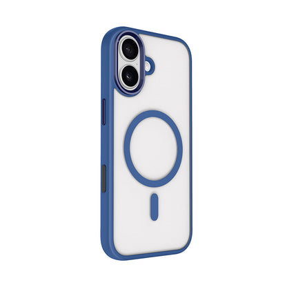 Apple iPhone 17 Kılıf Wireless Şarj Özellikli Zore Krom M-safe Silikon Kapak Gri