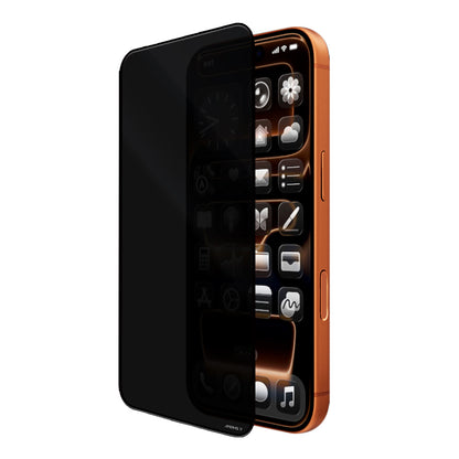 Apple iPhone 17 Mohseven Safir Coating 3D Glue Privacy Hayalet Temperli Cam Ekran Koruyucu Siyah