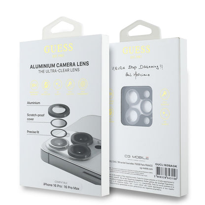 Apple iPhone 17 Pro Guess Orjinal Lisanslı Metal Kamera Lens Koruyucu
