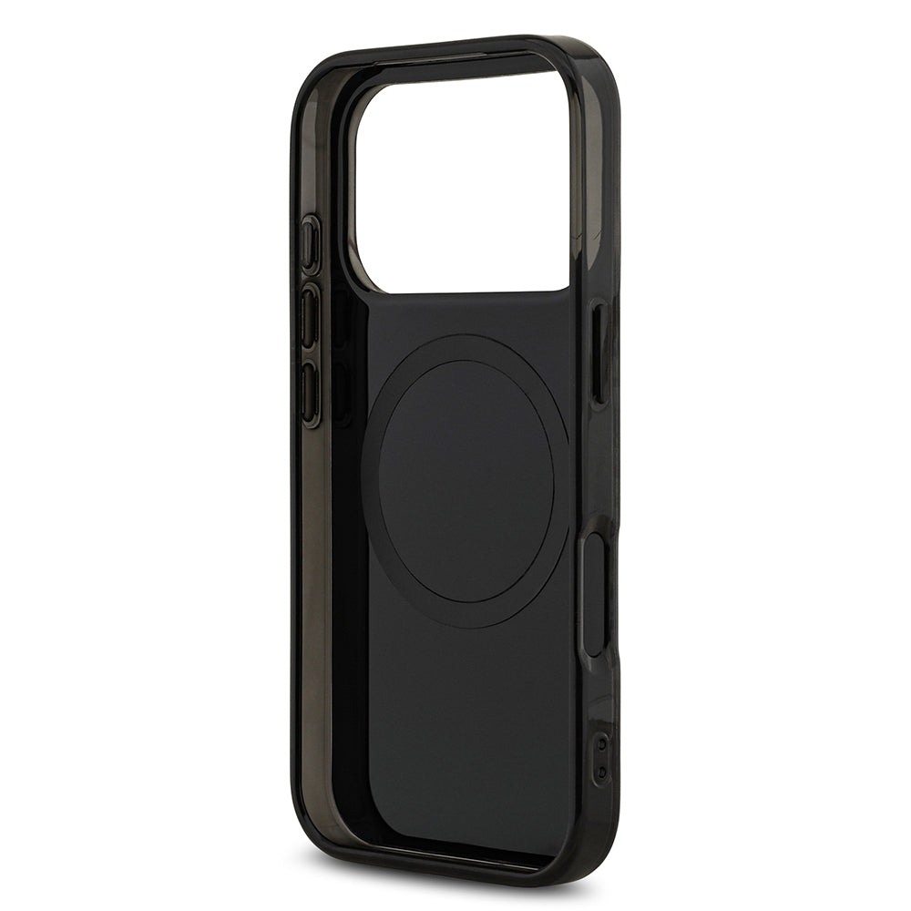 Apple iPhone 17 Pro Kılıf AMG Orjinal Lisanslı M-safe Şarj Özellikli Çift Katmanlı Kırmızı Çapraz Çizgili Kapak Siyah-Kırmızı