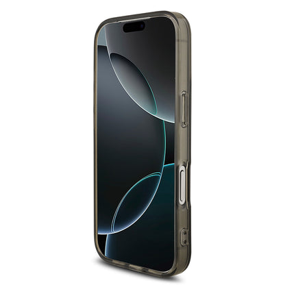 Apple iPhone 17 Pro Kılıf AMG Orjinal Lisanslı M-safe Şarj Özellikli IML Baskı Logolu Çift Katmanlı Bow Lines Kapak Siyah