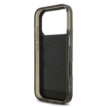 Apple iPhone 17 Pro Kılıf AMG Orjinal Lisanslı M-safe Şarj Özellikli IML Baskı Logolu Çift Katmanlı Bow Lines Kapak Siyah