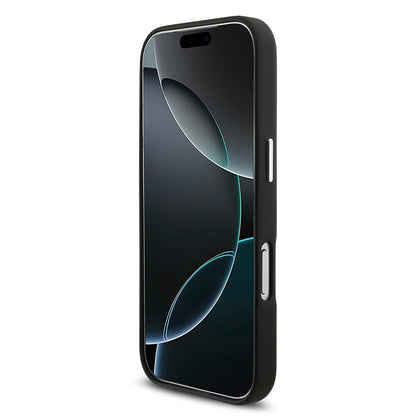 Apple iPhone 17 Pro Kılıf Aston Martin Orjinal Lisanslı M-safe Şarj Özellikli Metal Logolu PU Deri Kapak Siyah