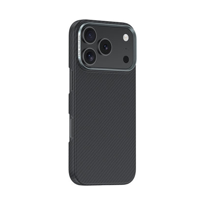 Apple iPhone 17 Pro Kılıf Benks M-safe Şarj Özellikli Metal Kamera Çerçeveli Magnetik ArmorAir 600D Kevlar Fiber Kapak Siyah