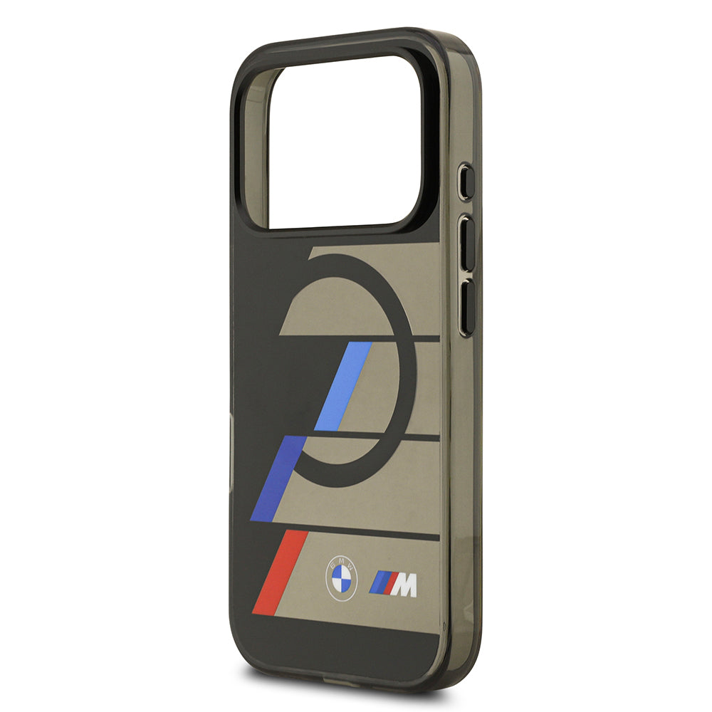 Apple iPhone 17 Pro Kılıf BMW Orjinal Lisanslı M-safe Şarj Özellikli IML Baskılı Üç Renkli M Dizayn Kapak Siyah