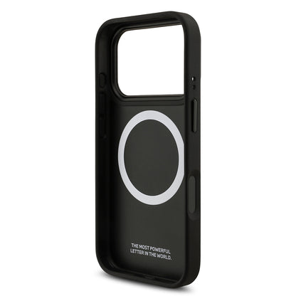 Apple iPhone 17 Pro Kılıf BMW Orjinal Lisanslı M-safe Şarj Özellikli Karbon Fiber Metal Logolu Kevlar Kapak Siyah