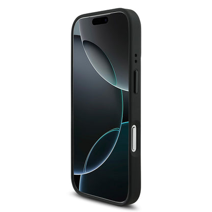 Apple iPhone 17 Pro Kılıf BMW Orjinal Lisanslı M-safe Şarj Özellikli M Logolu Üç Şeritli Delikli Deri Kapak Gri