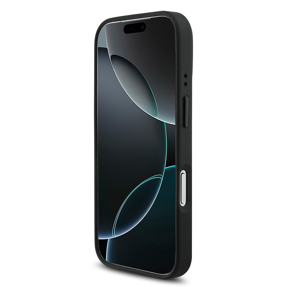 Apple iPhone 17 Pro Kılıf BMW Orjinal Lisanslı M-safe Şarj Özellikli Metal BMW ve M Logolu PU Karbon Tasarımlı Kapak Kırmızı