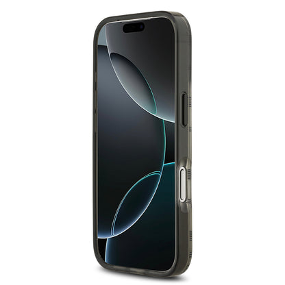 Apple iPhone 17 Pro Kılıf BMW Orjinal Lisanslı M-safe Şarj Özellikli Metal Kamera Butonlu Yatay Şeritli M Dizayn Kapak Siyah