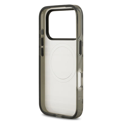 Apple iPhone 17 Pro Kılıf BMW Orjinal Lisanslı M-safe Şarj Özellikli Metal Kamera Butonlu Yatay Şeritli M Dizayn Kapak Gümüş