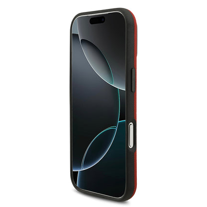 Apple iPhone 17 Pro Kılıf BMW Orjinal Lisanslı M-safe Şarj Özellikli Metal Logolu Delikli M Dizayn Deri Kapak Siyah