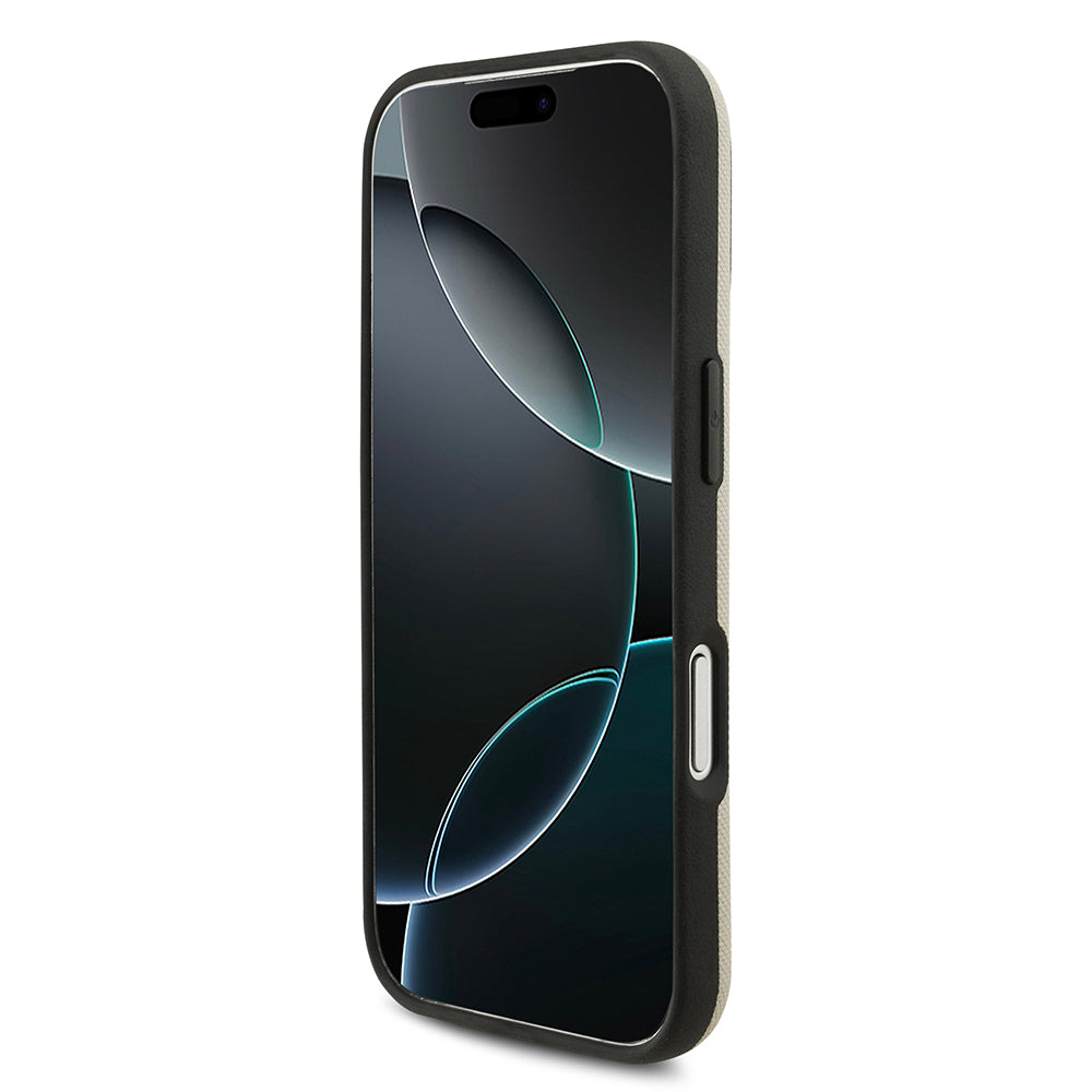 Apple iPhone 17 Pro Kılıf BMW Orjinal Lisanslı M-safe Şarj Özellikli Metal Logolu Delikli M Dizayn Deri Kapak Kırmızı