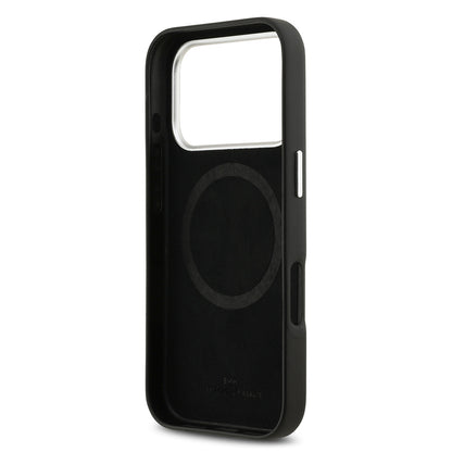 Apple iPhone 17 Pro Kılıf BMW Orjinal Lisanslı M-safe Şarj Özellikli Metal Logolu Tam Kaplama Deri Kapak Lacivert