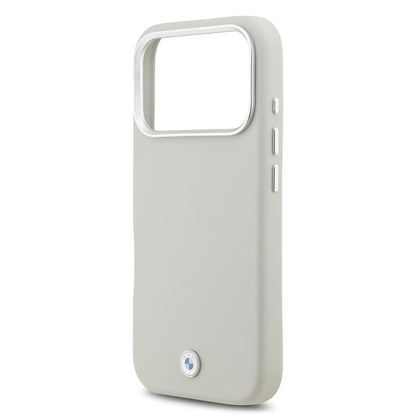 Apple iPhone 17 Pro Kılıf BMW Orjinal Lisanslı M-safe Şarj Özellikli Metal Logolu Tam Kaplama Deri Kapak Siyah