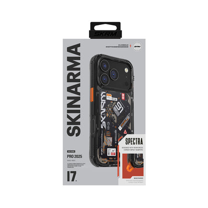 Apple iPhone 17 Pro Kılıf Desenli Airbag Tasarımlı Skinarma Spectra Kapak Siyah