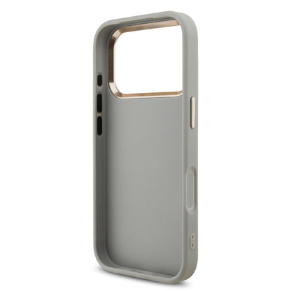 Apple iPhone 17 Pro Kılıf Guess Orjinal Lisanslı 4G Büyük Metal Kamera Çerçeveli ve Logolu Glitter Kapak Pembe