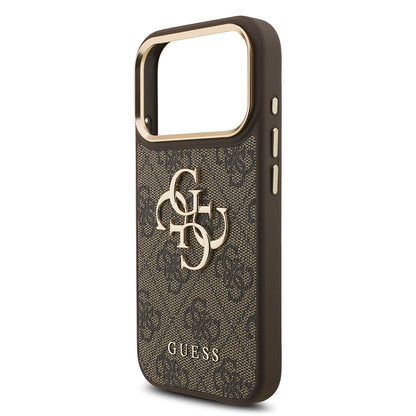 Apple iPhone 17 Pro Kılıf Guess Orjinal Lisanslı 4G Büyük Metal Logolu Kalın Askılı Kapak Pembe