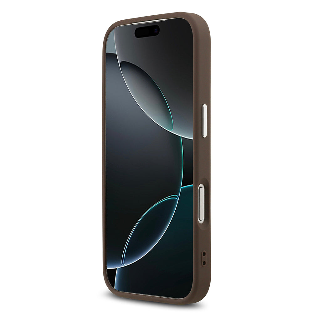 Apple iPhone 17 Pro Kılıf Guess Orjinal Lisanslı M-safe Şarj Özellikli 4G Klasik Yazı Logolu Kapak Siyah