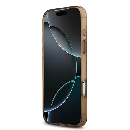 Apple iPhone 17 Pro Kılıf Guess Orjinal Lisanslı M-safe Şarj Özellikli IML Baskılı Klasik Logolu 4G Desenli Kapak Pembe