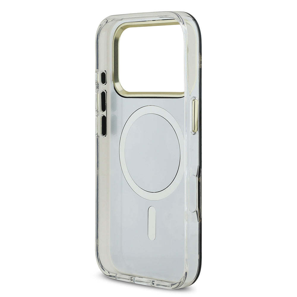 Apple iPhone 17 Pro Kılıf Guess Orjinal Lisanslı Metal Kamera Çerçeveli Simli Aynalı Kapak Gümüş