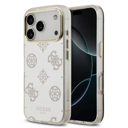 Apple iPhone 17 Pro Kılıf Guess Orjinal Lisanslı Metal Kamera Çerçeveli Simli Aynalı Kapak Gümüş