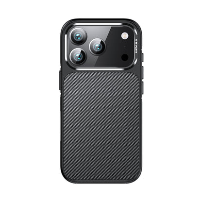 Apple iPhone 17 Pro Kılıf Karbon Fiber Görünümlü Wlons Marin Kapak