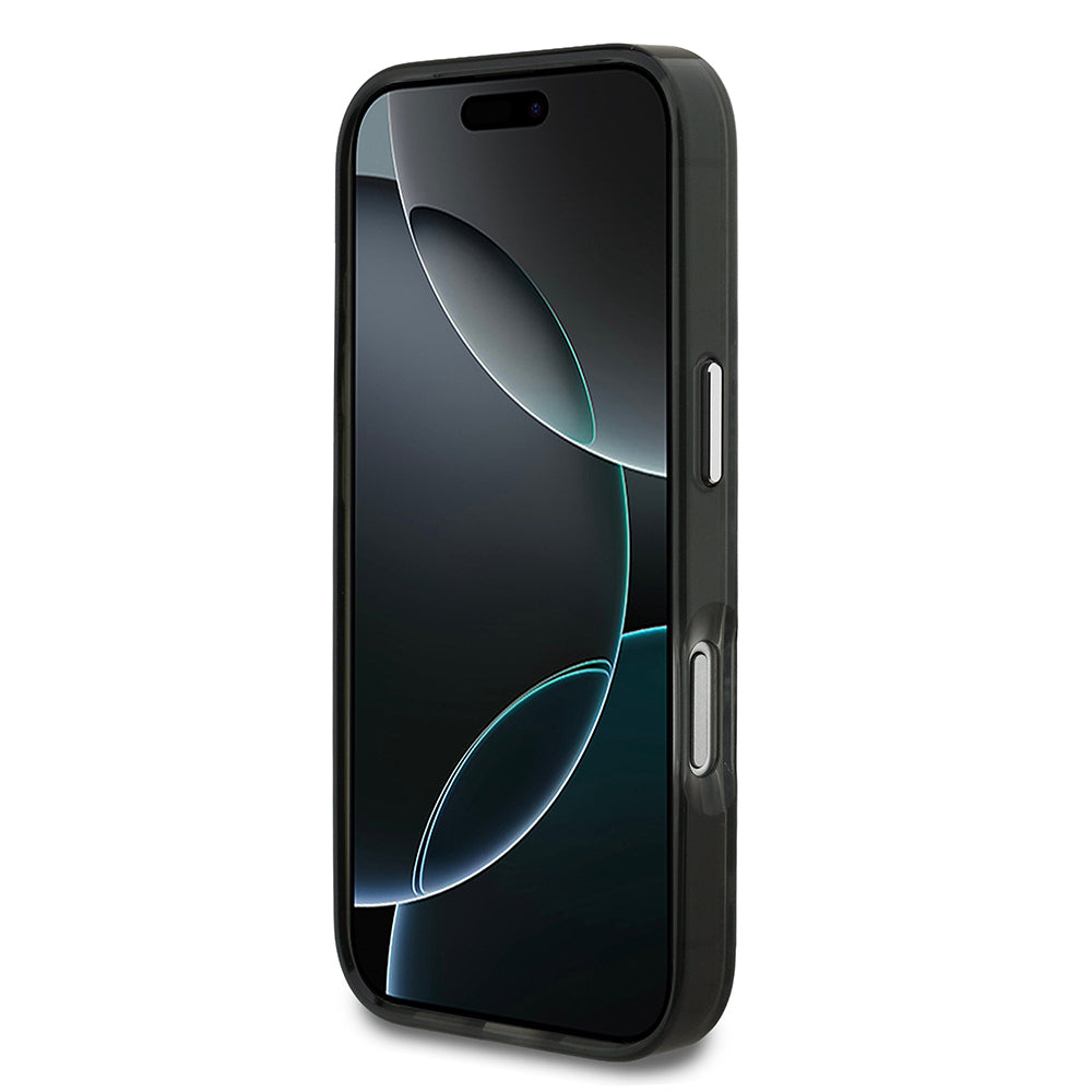 Apple iPhone 17 Pro Kılıf Karl Lagerfeld Orjinal Lisanslı IML Baskılı KL Heads Kapak Siyah