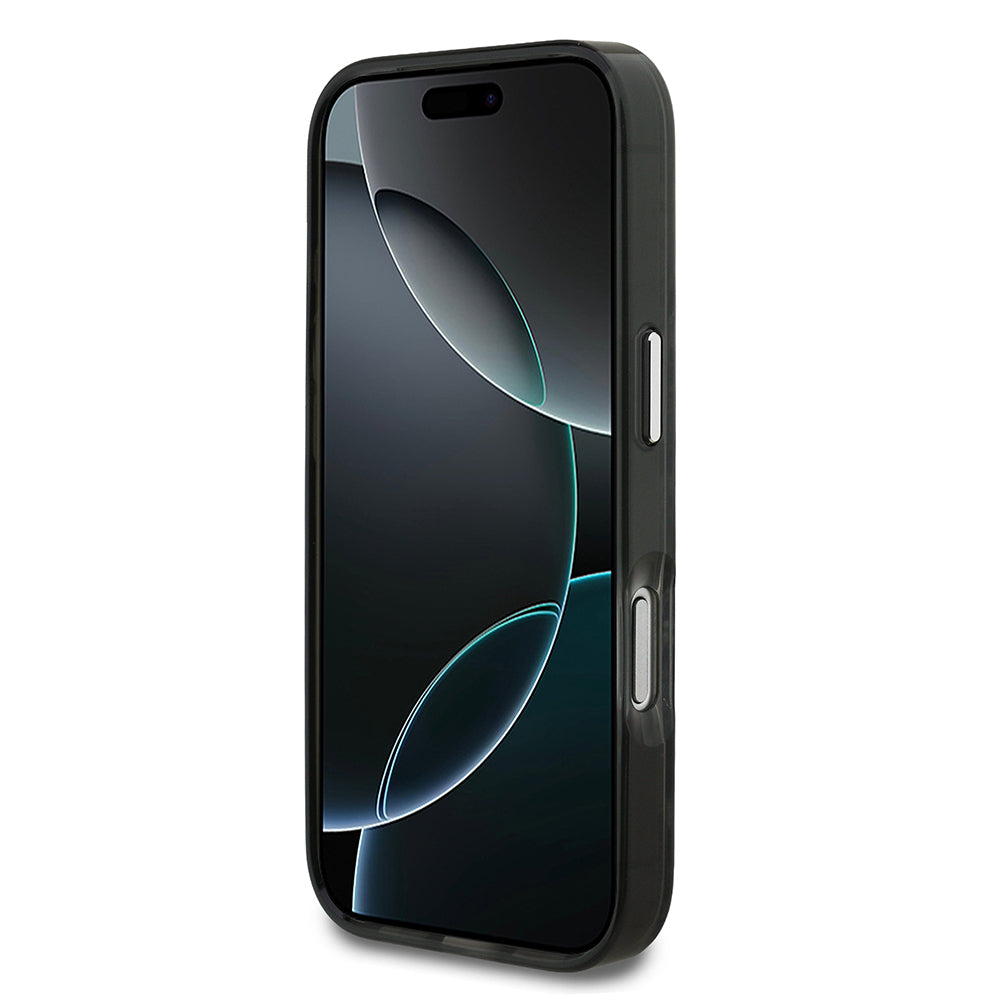 Apple iPhone 17 Pro Kılıf Karl Lagerfeld Orjinal Lisanslı M-safe Şarj Özellikli IML Leopar Baskılı Kapak Siyah