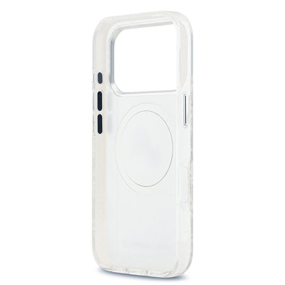 Apple iPhone 17 Pro Kılıf Karl Lagerfeld Orjinal Lisanslı Parlayan Simli Karl & Choupette Heads Kapak Siyah