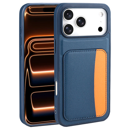 Apple iPhone 17 Pro Kılıf Kartlıklı Zore X-Kart Silikon Kapak Turuncu