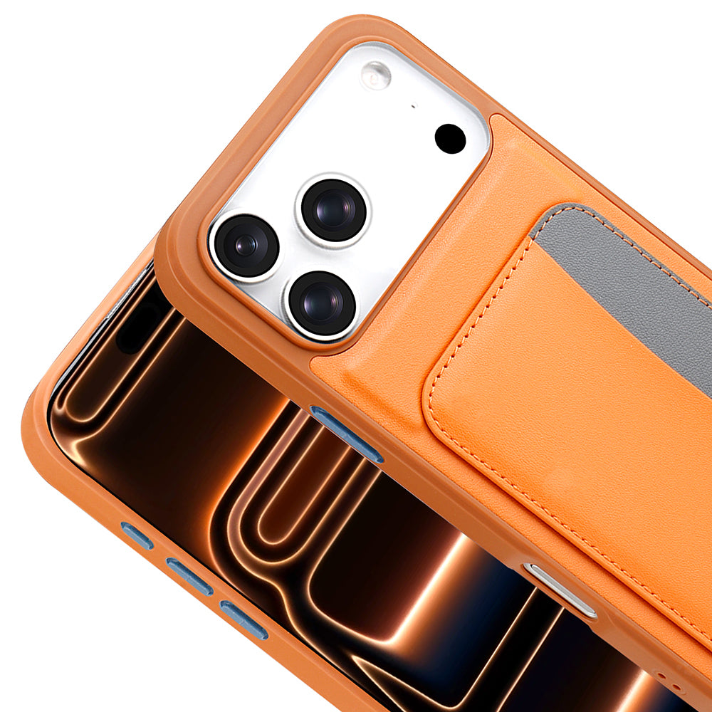 Apple iPhone 17 Pro Kılıf Kartlıklı Zore X-Kart Silikon Kapak Koyu Gri