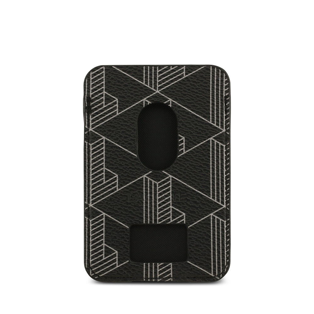 Apple iPhone 17 Pro Kılıf Lacoste Orjinal Lisanslı M-safe Şarj Özellikli PU Deri Tasarımlı Kartlıklı Karışık Monogram Desenli Kapak Yeşil