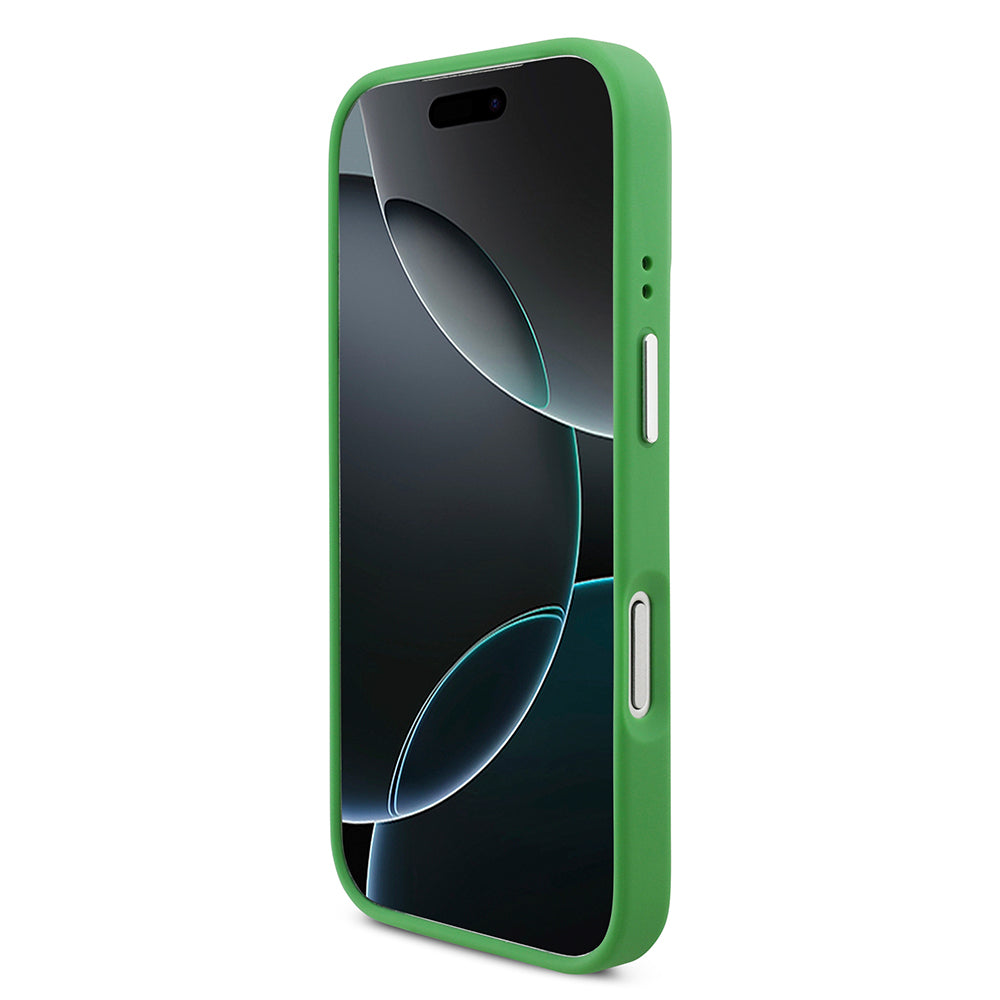 Apple iPhone 17 Pro Kılıf Lacoste Orjinal Lisanslı M-safe Şarj Özellikli PU Pike Desenli Standlı Metal Logolu Kapak Siyah