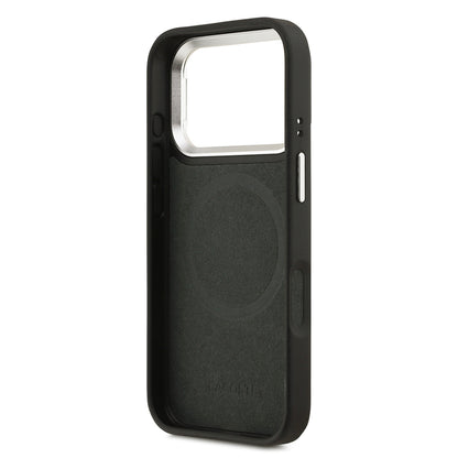 Apple iPhone 17 Pro Kılıf Lacoste Orjinal Lisanslı M-safe Şarj Özellikli PU Pike Desenli Standlı Metal Logolu Kapak Yeşil