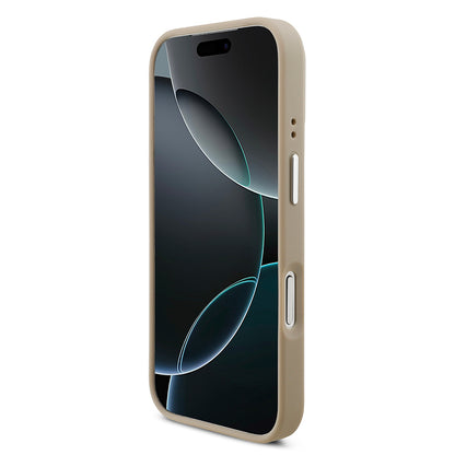 Apple iPhone 17 Pro Kılıf Lacoste Orjinal Lisanslı M-safe Şarj Özellikli PU Pike Desenli Standlı Metal Logolu Kapak Koyu Yeşil