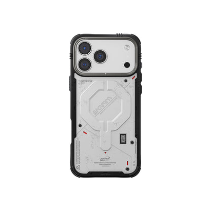 Apple iPhone 17 Pro Kılıf M-Safe Şarj Özellikli Airbag Tasarımlı Skinarma Vigor Kapak Beyaz