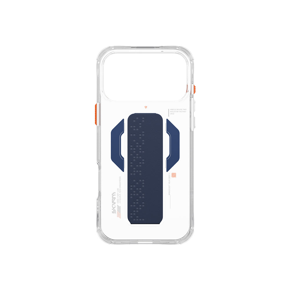 Apple iPhone 17 Pro Kılıf M-Safe Şarj Özellikli Airbag Tasarımlı Standlı Skinarma Haxa Kapak Şeffaf