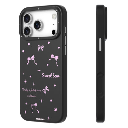 Apple iPhone 17 Pro Kılıf M-Safe Şarj Özellikli Airbagli Çift Katmanlı Youngkit Sweathart Serisi Kapak Siyah