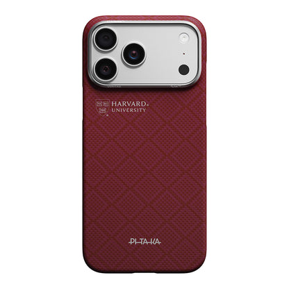 Apple iPhone 17 Pro Kılıf M-safe Şarj Özellikli Aramid Fiber Pitaka Harvard University Serisi Kapak