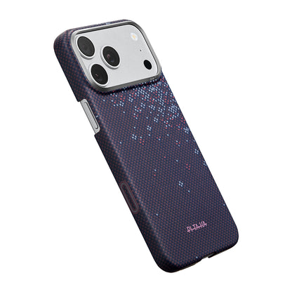 Apple iPhone 17 Pro Kılıf M-safe Şarj Özellikli Aramid Fiber Pitaka Sakura Hours Serisi Kapak