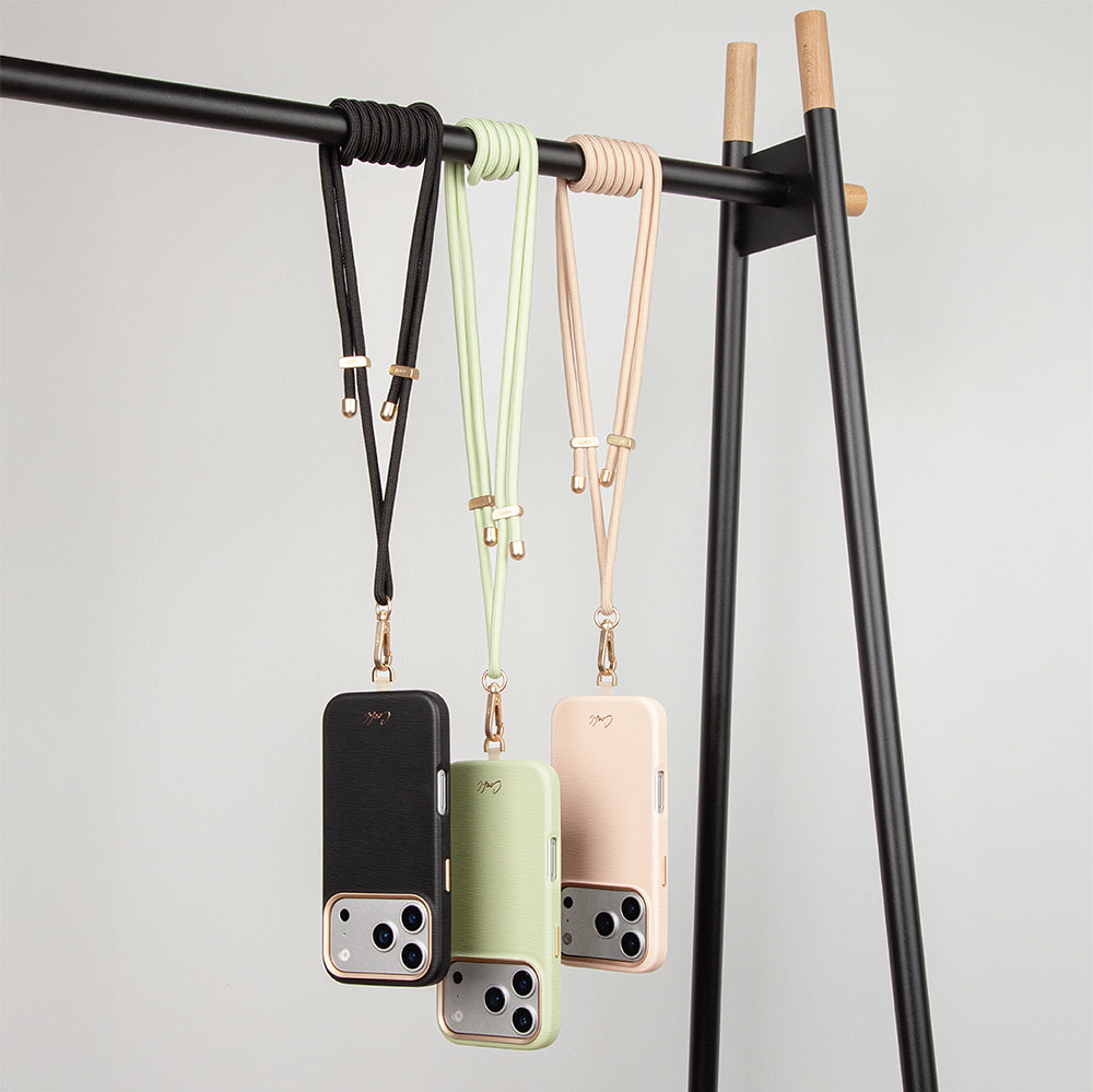 Apple iPhone 17 Pro Kılıf M-safe Şarj Özellikli Askı İpli Coehl Mirelle Kapak Kahverengi