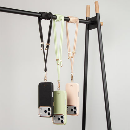 Apple iPhone 17 Pro Kılıf M-safe Şarj Özellikli Askı İpli Coehl Mirelle Kapak Pembe