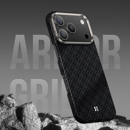 Apple iPhone 17 Pro Kılıf M-Safe Şarj Özellikli Benks ArmorAir ArmorGrid Serisi Kevlar Kapak Gold